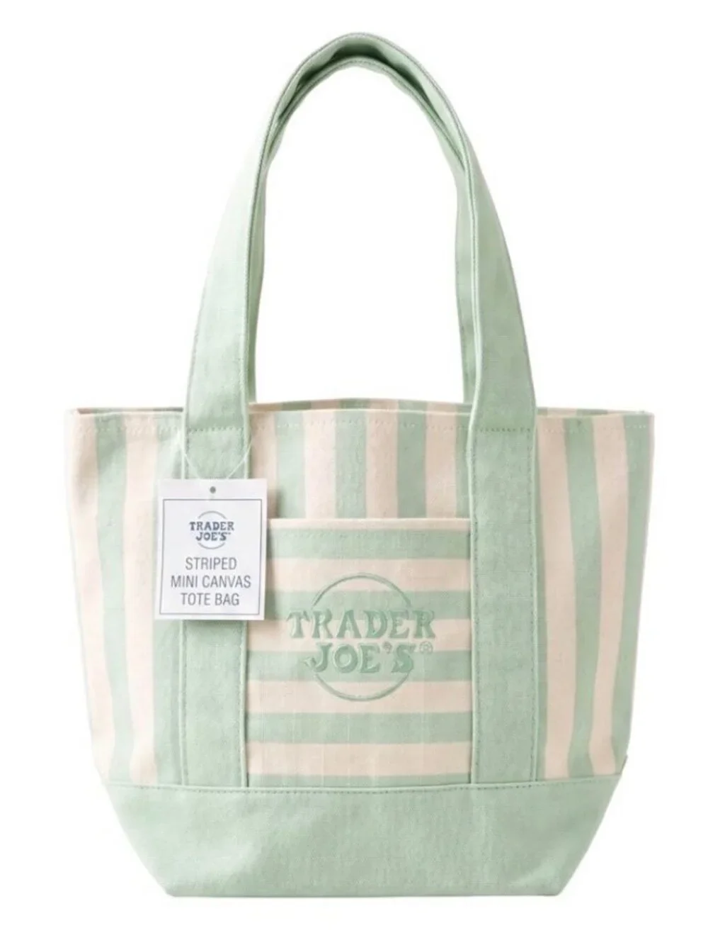 NWT Trader Joe's Mini Canvas Tote Bag PICK 2 Any 2 Colors Set